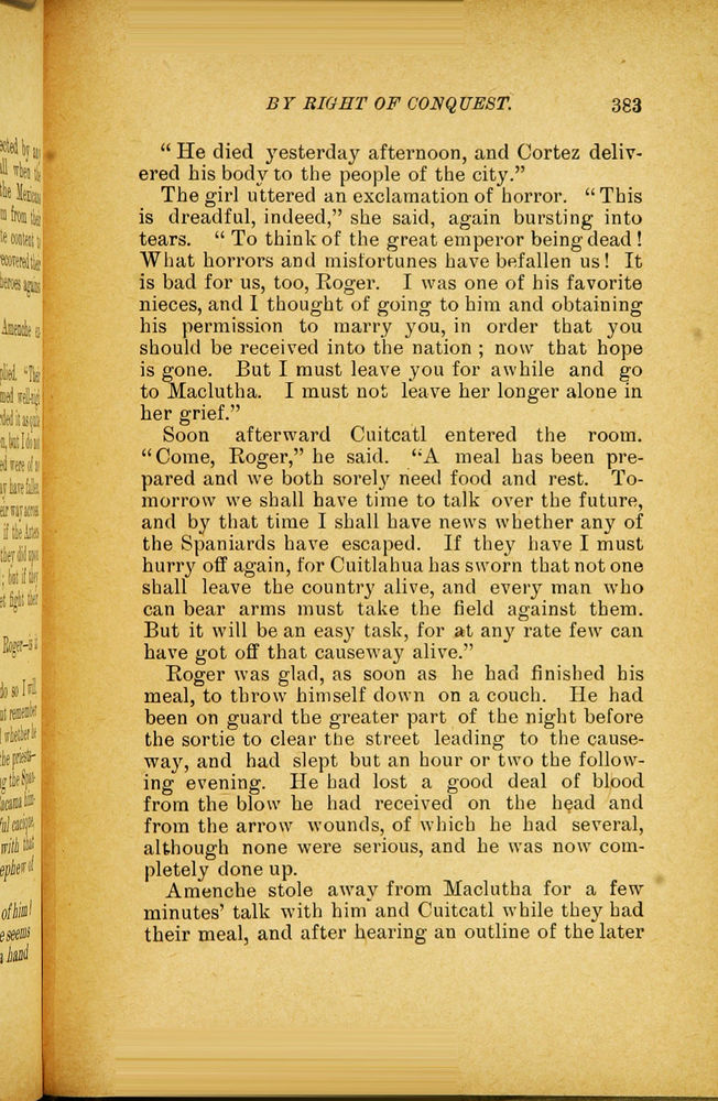 Scan 0395 of By right of conquest, or, With Cortez in Mexico