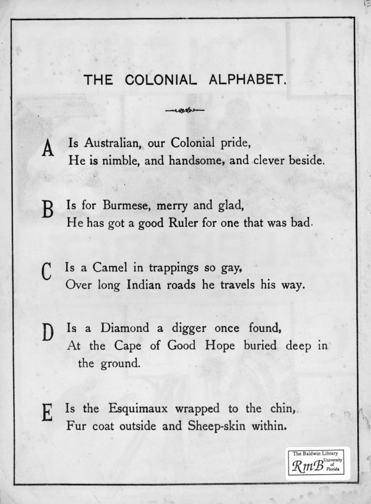 Scan 0002 of Colonial alphabet for the nursery