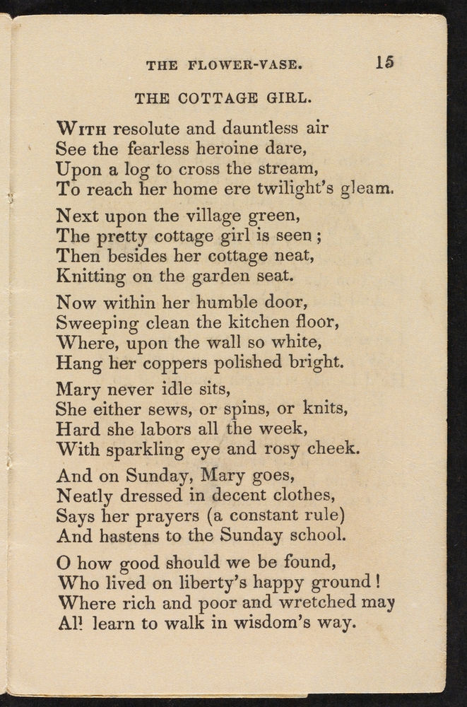 Scan 0017 of The flower-vase, or, Pretty poems for good little children