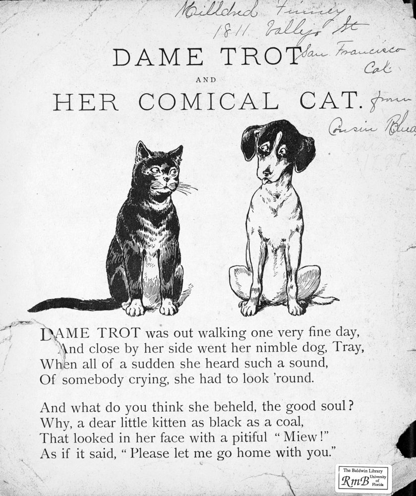 Scan 0002 of Old Dame Trot and her comical cat