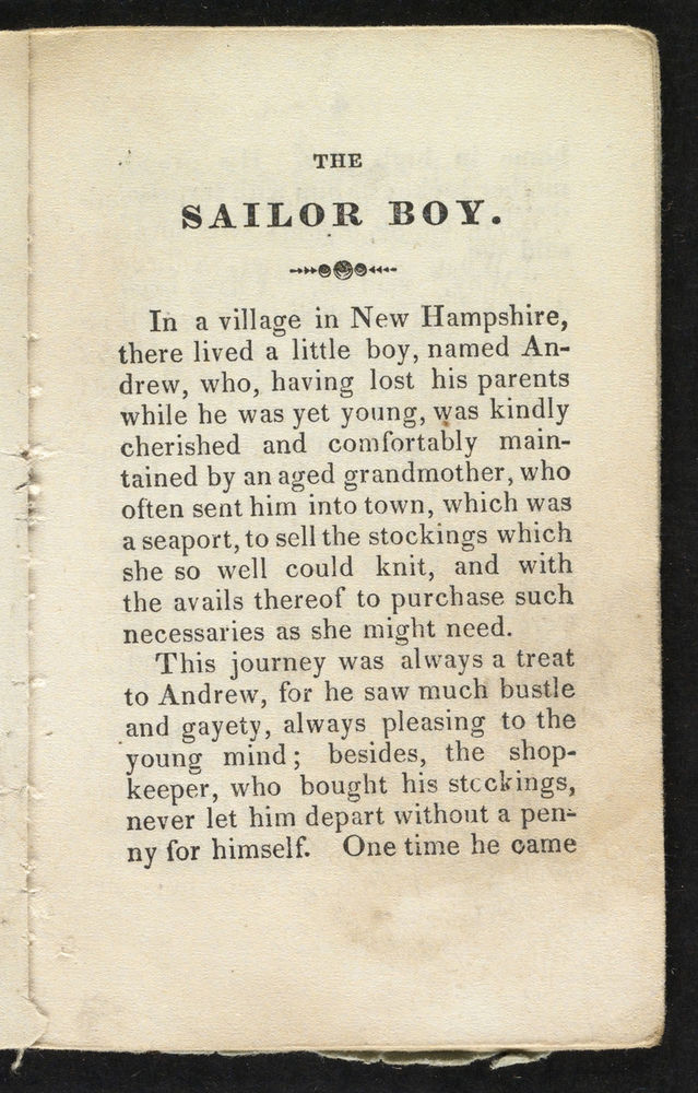 Scan 0005 of The sailor boy, or, The first and last voyage of little Andrew