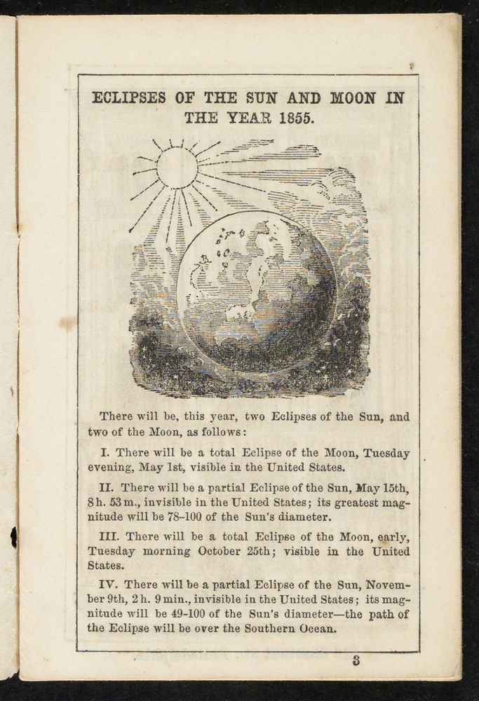 Scan 0003 of The Sunday-school pocket almanac for the year of Our Lord 1855