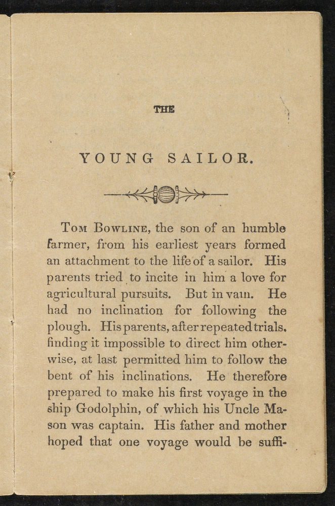 Scan 0005 of The young sailor, or, The sea-life of Tom Bowline