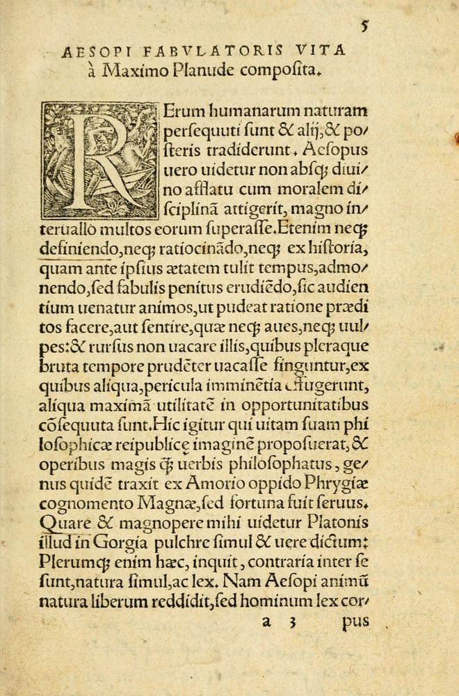 Scan 0009 of Aesopi Phrygis Fabellae Graece et Latine
