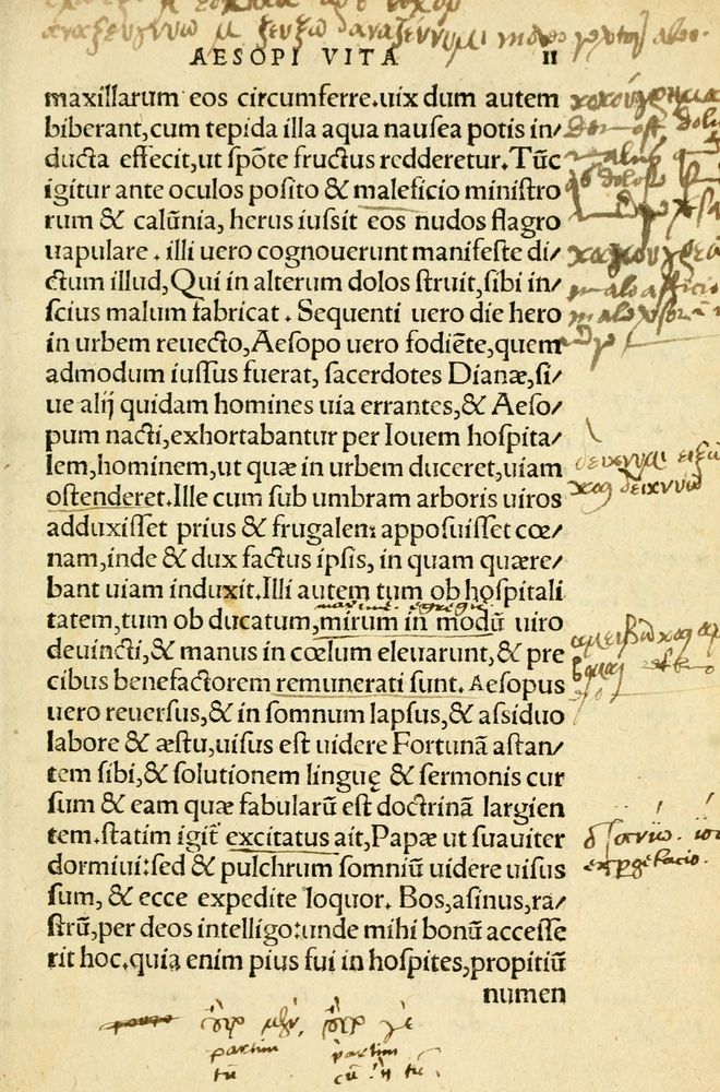 Scan 0015 of Aesopi Phrygis Fabellae Graece et Latine