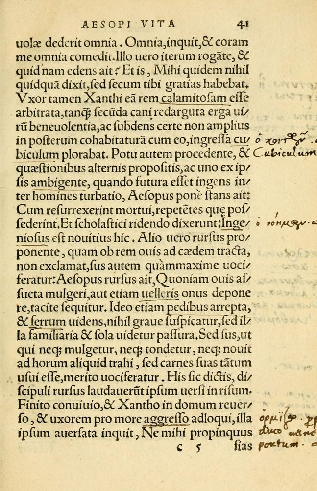 Scan 0045 of Aesopi Phrygis Fabellae Graece et Latine