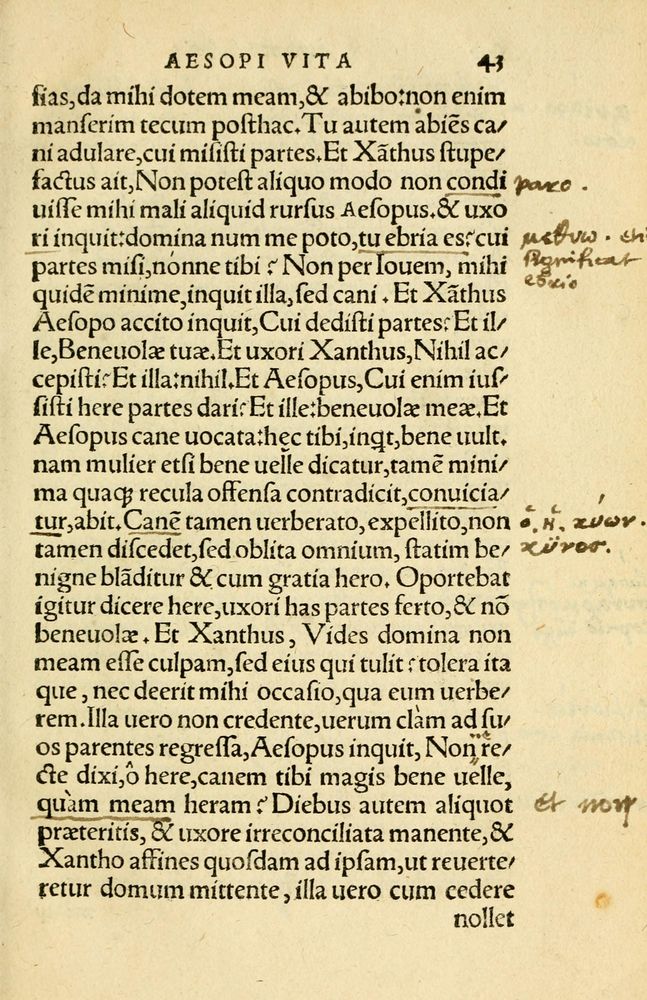 Scan 0047 of Aesopi Phrygis Fabellae Graece et Latine
