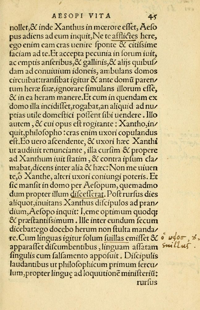 Scan 0049 of Aesopi Phrygis Fabellae Graece et Latine