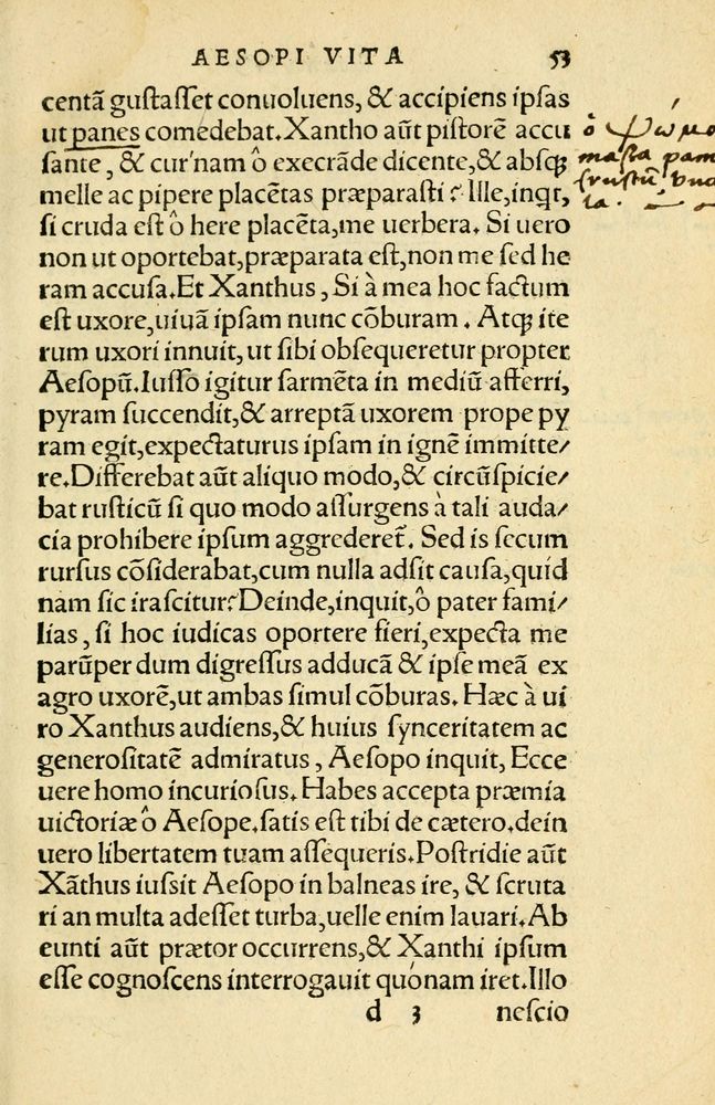 Scan 0057 of Aesopi Phrygis Fabellae Graece et Latine