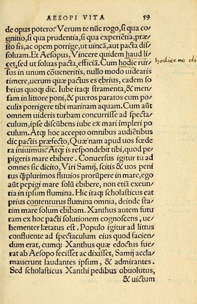 Scan 0063 of Aesopi Phrygis Fabellae Graece et Latine