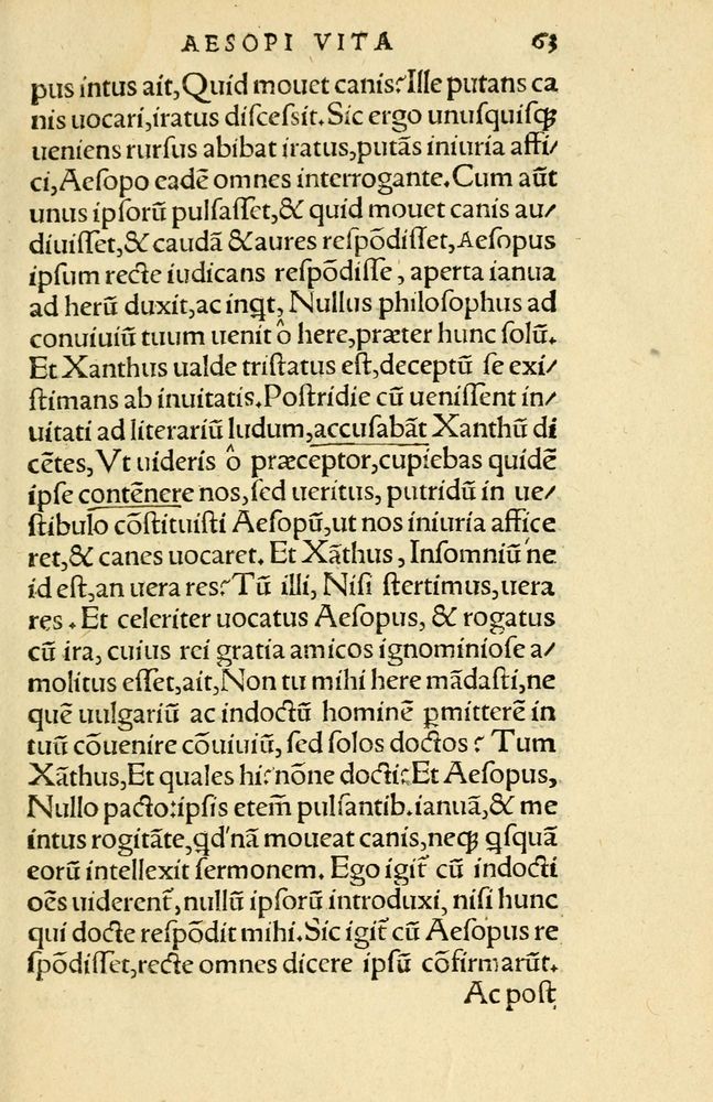 Scan 0067 of Aesopi Phrygis Fabellae Graece et Latine
