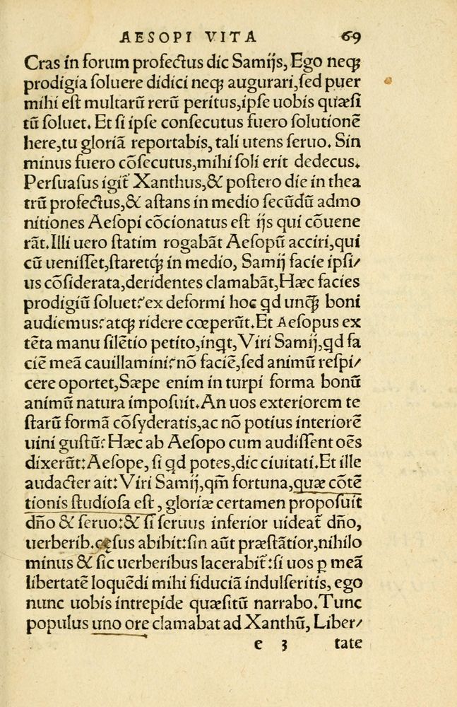Scan 0073 of Aesopi Phrygis Fabellae Graece et Latine