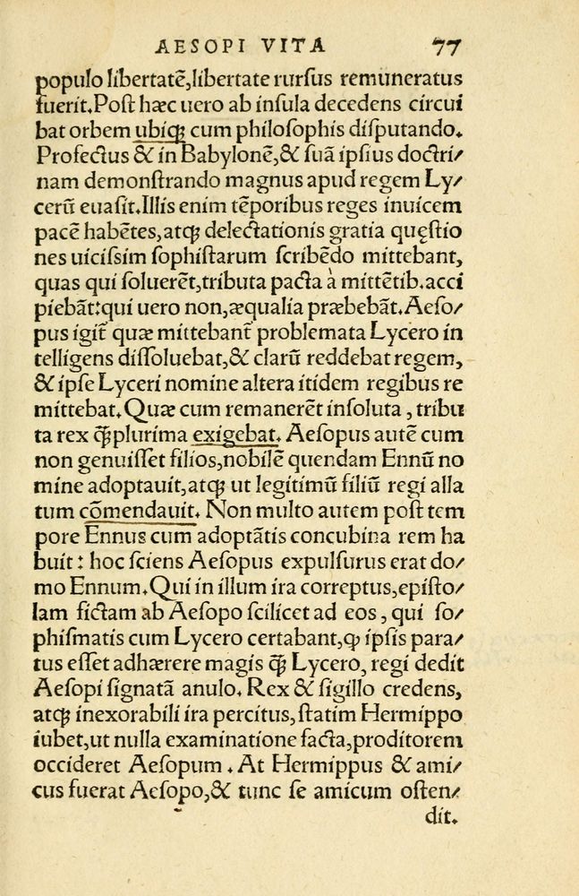 Scan 0081 of Aesopi Phrygis Fabellae Graece et Latine