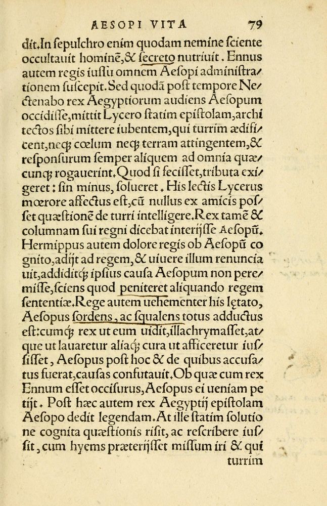 Scan 0083 of Aesopi Phrygis Fabellae Graece et Latine
