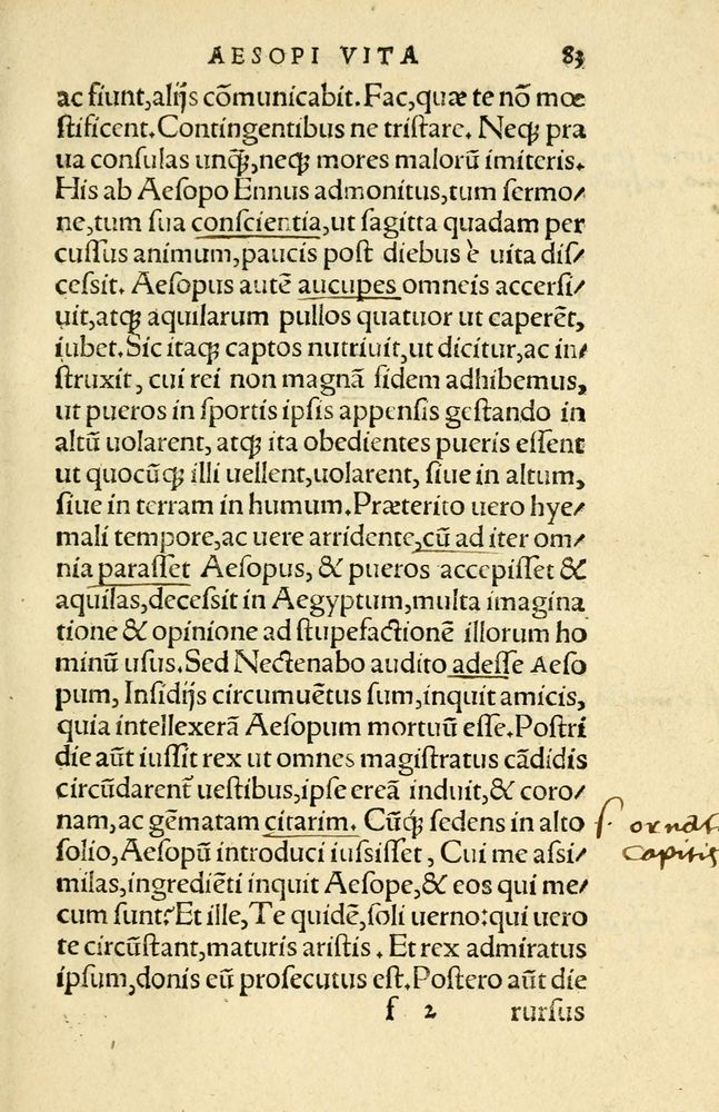 Scan 0087 of Aesopi Phrygis Fabellae Graece et Latine