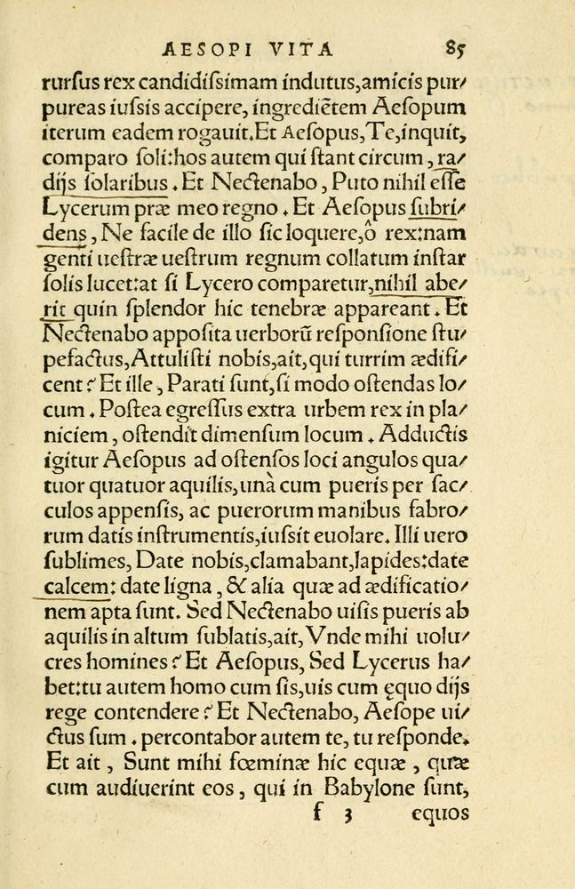 Scan 0089 of Aesopi Phrygis Fabellae Graece et Latine