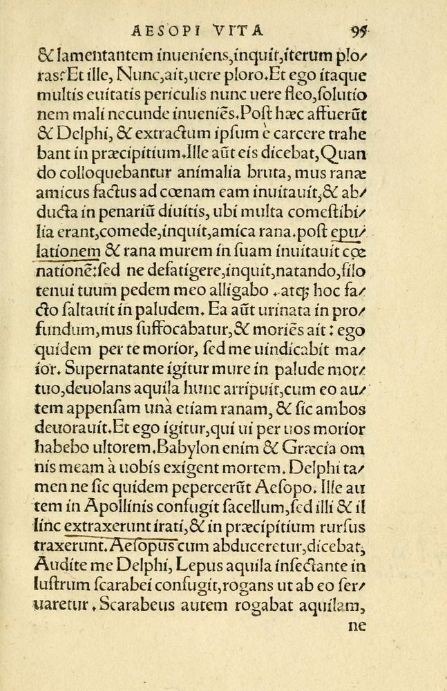 Scan 0099 of Aesopi Phrygis Fabellae Graece et Latine