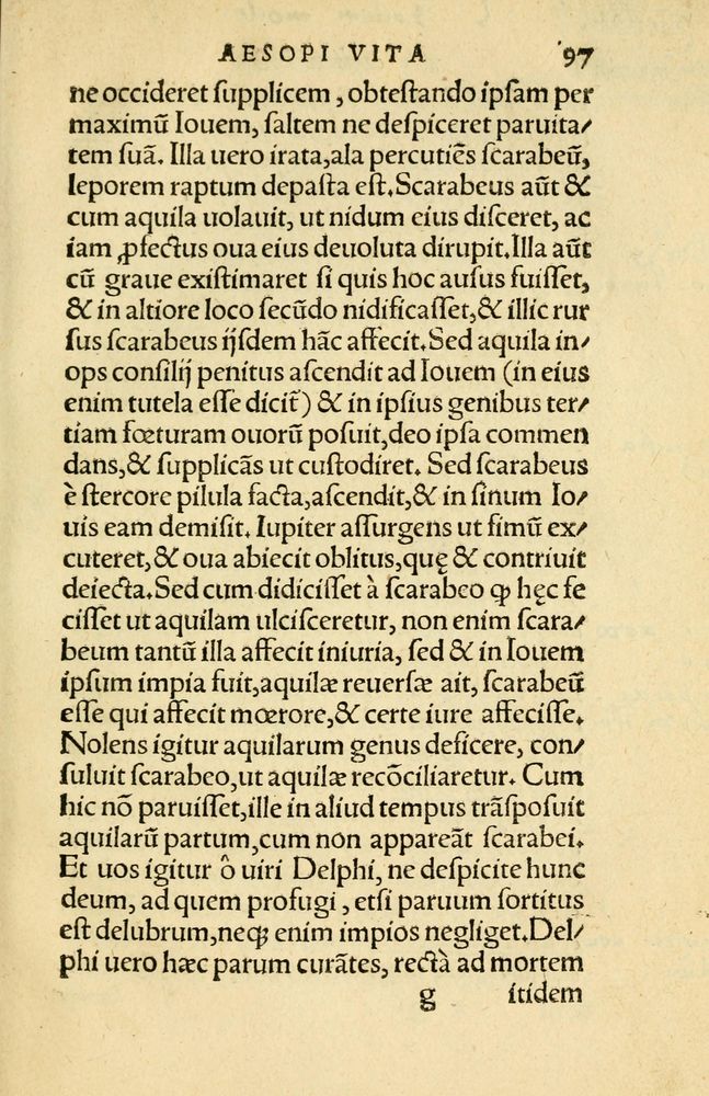 Scan 0101 of Aesopi Phrygis Fabellae Graece et Latine