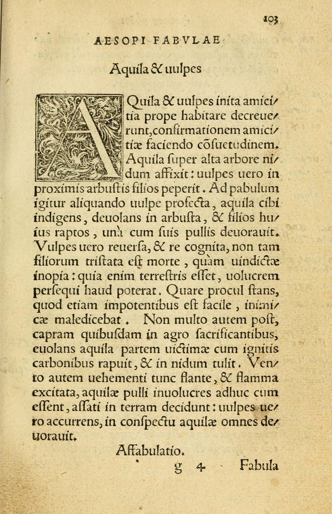Scan 0107 of Aesopi Phrygis Fabellae Graece et Latine