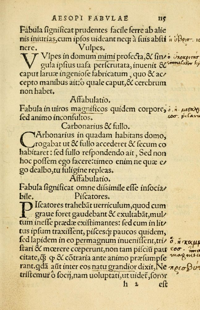 Scan 0119 of Aesopi Phrygis Fabellae Graece et Latine