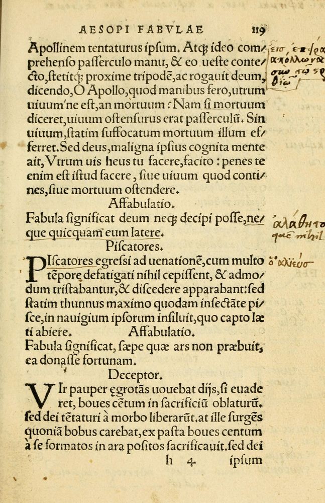 Scan 0123 of Aesopi Phrygis Fabellae Graece et Latine