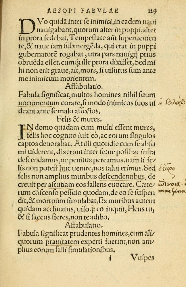 Scan 0133 of Aesopi Phrygis Fabellae Graece et Latine