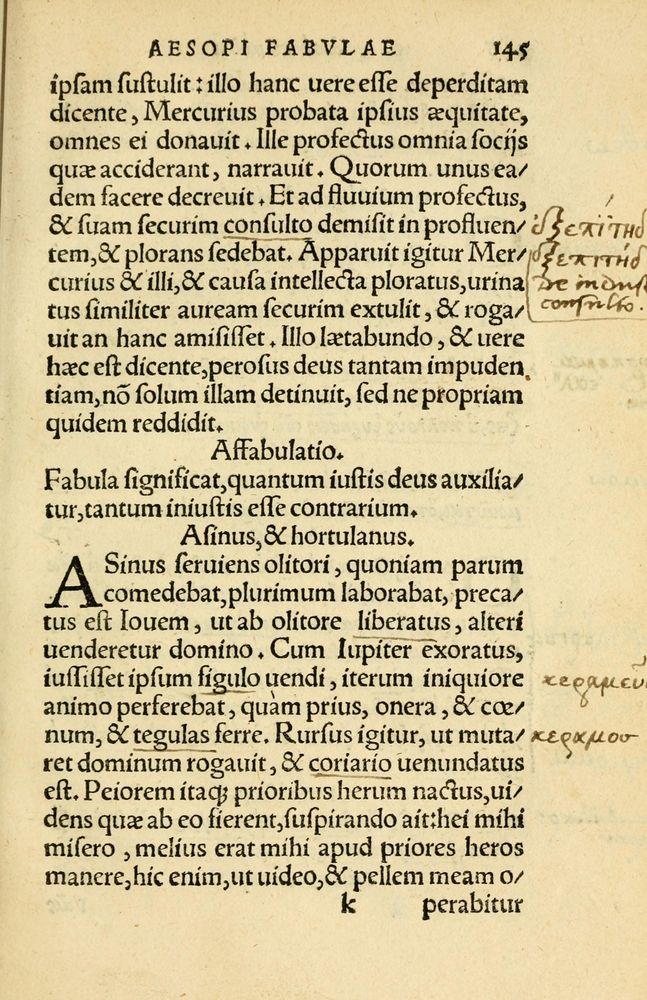 Scan 0149 of Aesopi Phrygis Fabellae Graece et Latine