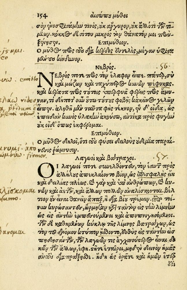 Scan 0158 of Aesopi Phrygis Fabellae Graece et Latine