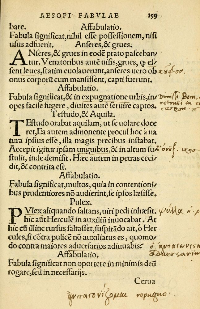 Scan 0163 of Aesopi Phrygis Fabellae Graece et Latine