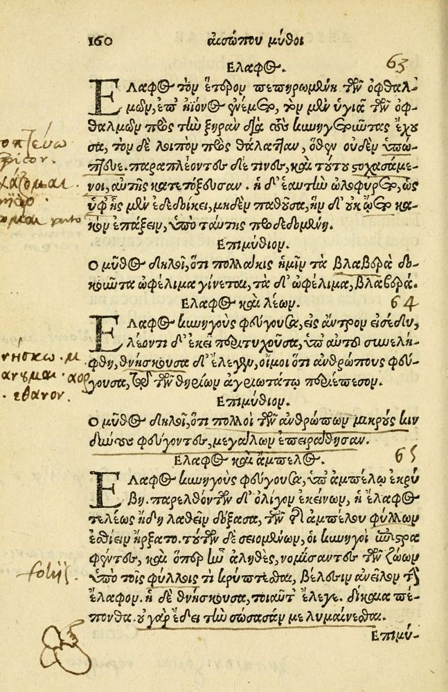 Scan 0164 of Aesopi Phrygis Fabellae Graece et Latine