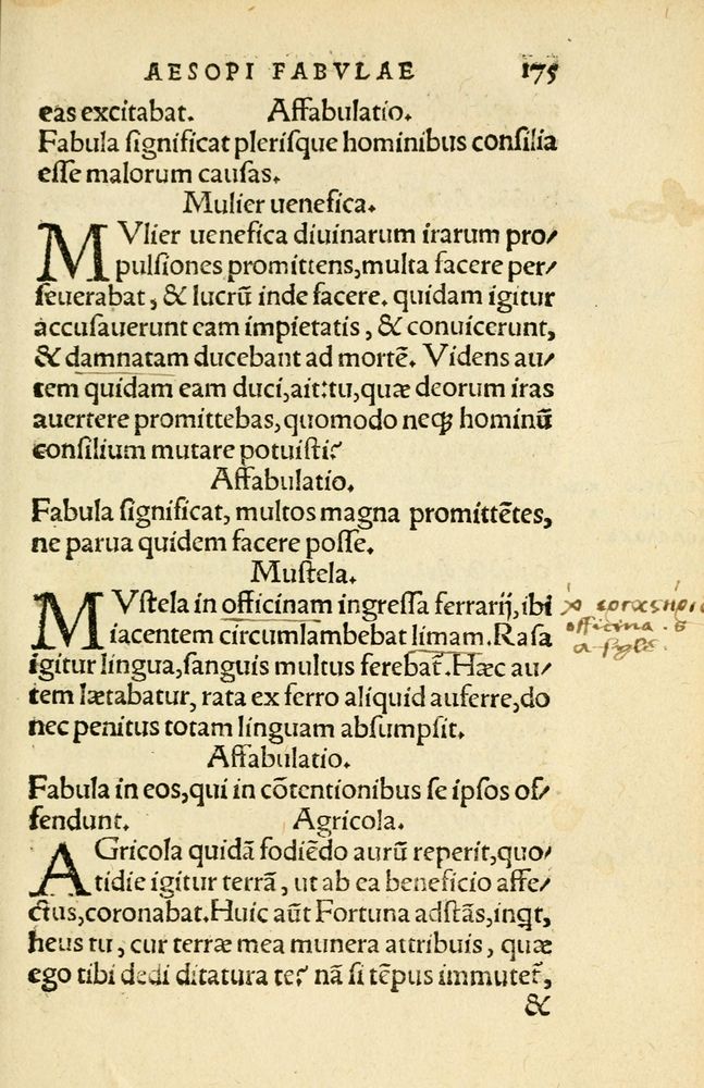 Scan 0179 of Aesopi Phrygis Fabellae Graece et Latine