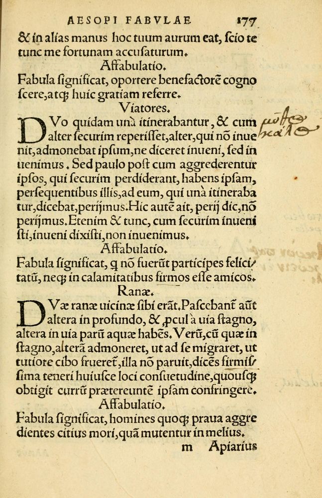 Scan 0181 of Aesopi Phrygis Fabellae Graece et Latine