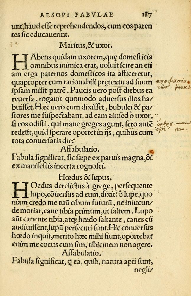 Scan 0191 of Aesopi Phrygis Fabellae Graece et Latine