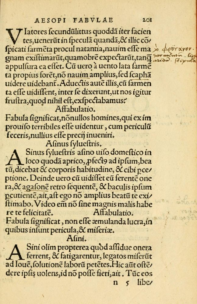 Scan 0205 of Aesopi Phrygis Fabellae Graece et Latine