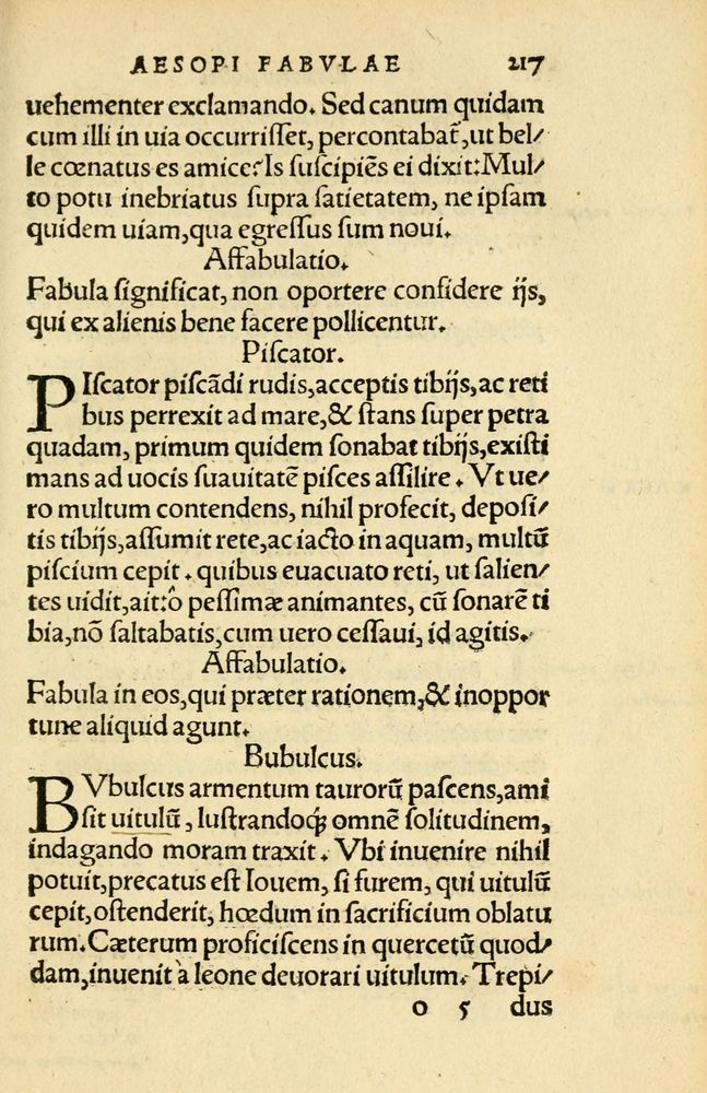 Scan 0221 of Aesopi Phrygis Fabellae Graece et Latine