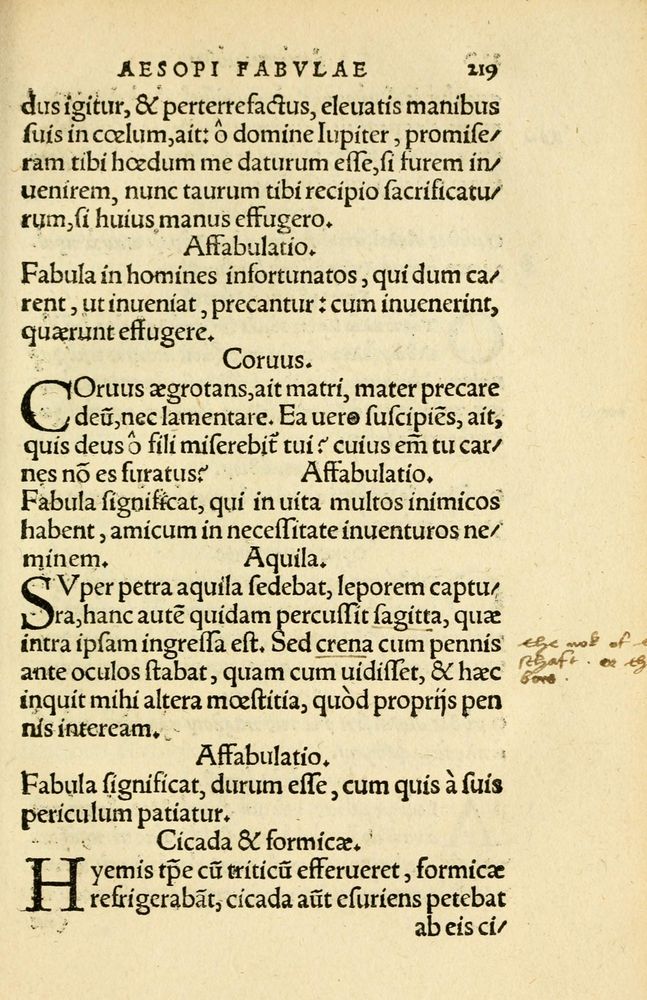 Scan 0223 of Aesopi Phrygis Fabellae Graece et Latine