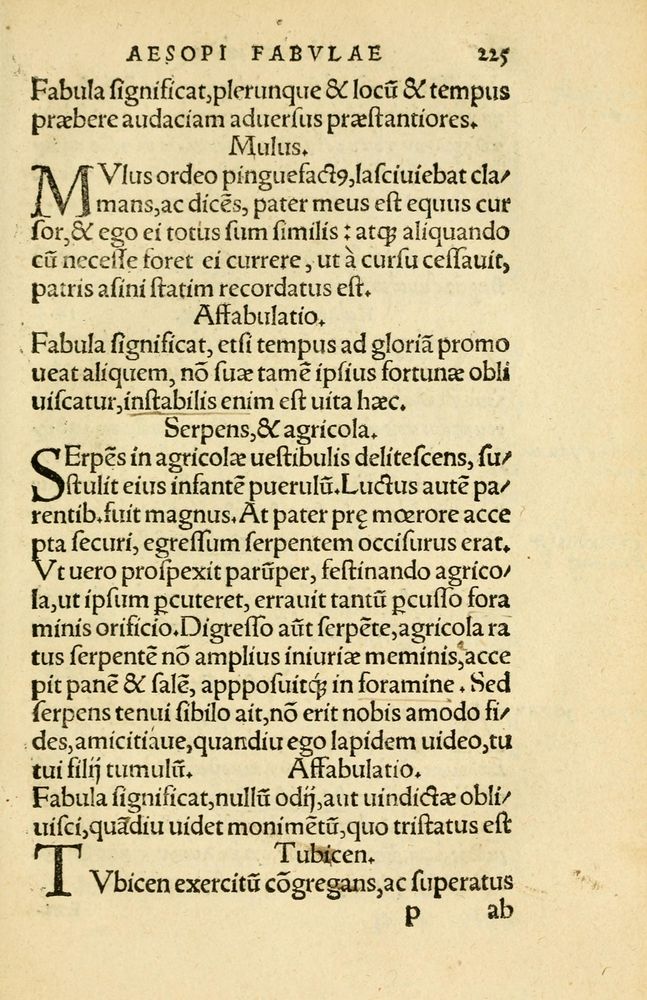 Scan 0229 of Aesopi Phrygis Fabellae Graece et Latine