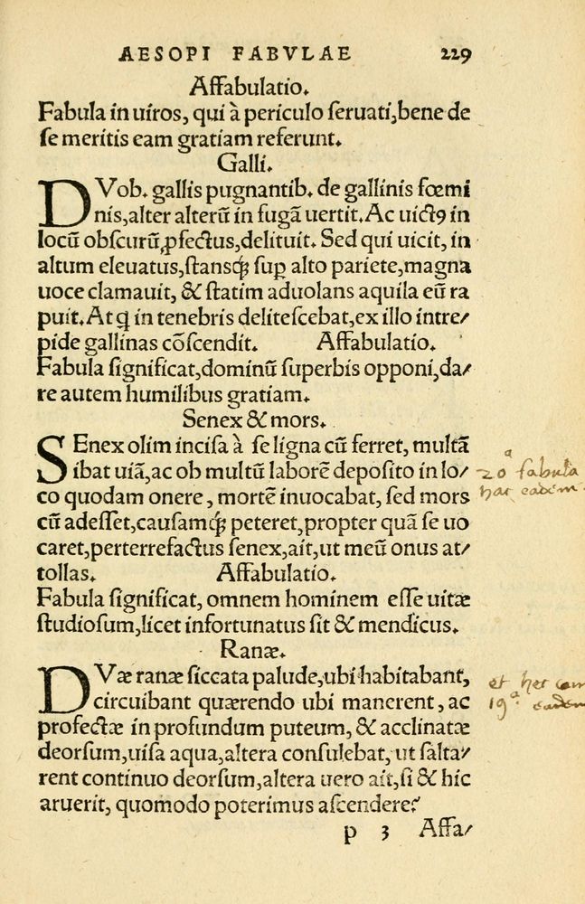 Scan 0233 of Aesopi Phrygis Fabellae Graece et Latine