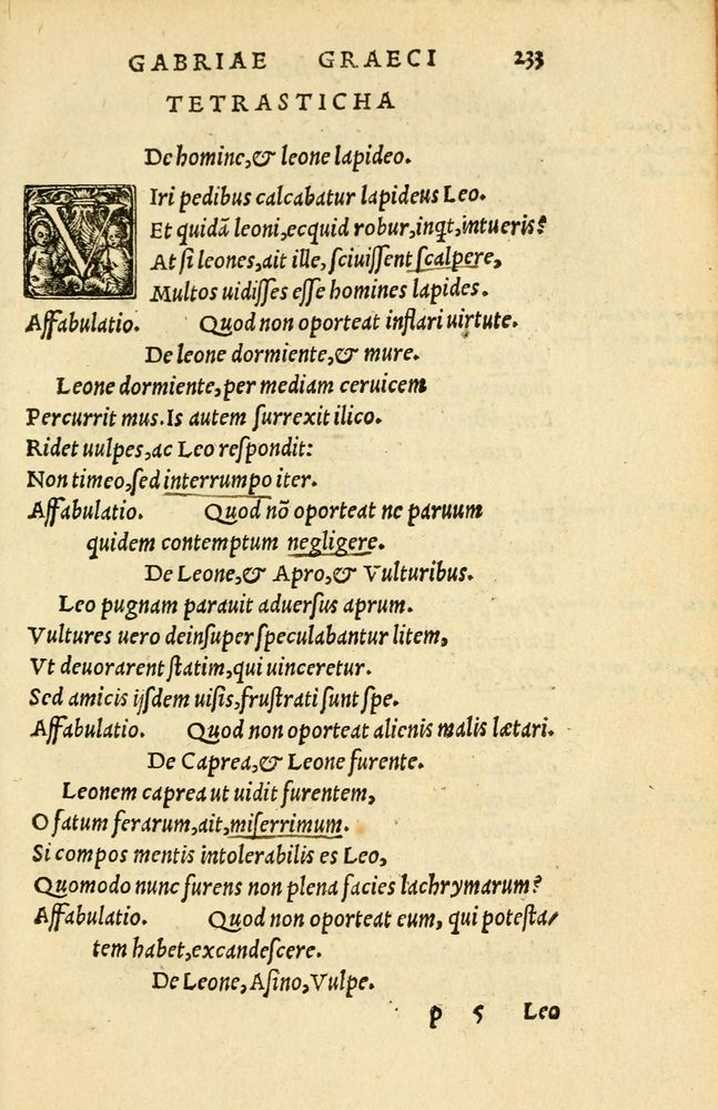 Scan 0237 of Aesopi Phrygis Fabellae Graece et Latine