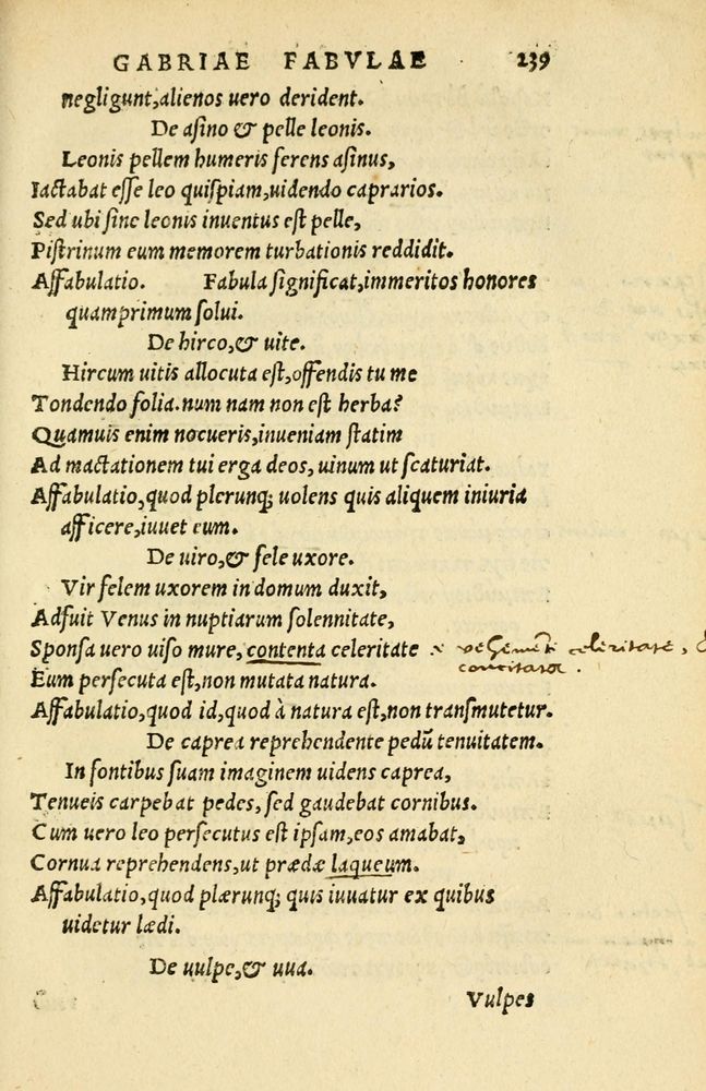 Scan 0243 of Aesopi Phrygis Fabellae Graece et Latine