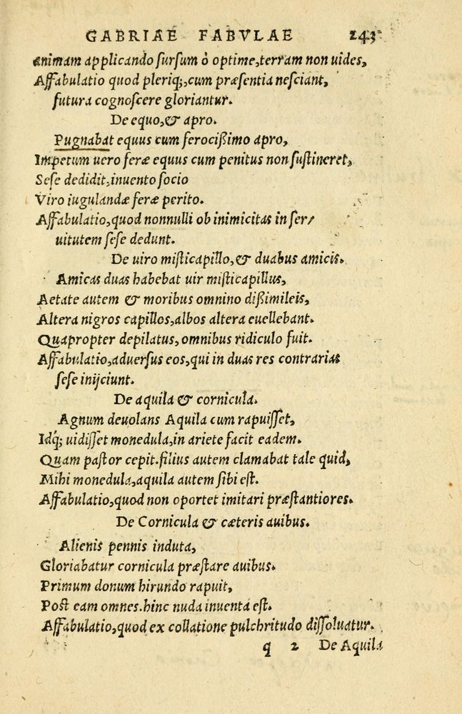 Scan 0247 of Aesopi Phrygis Fabellae Graece et Latine