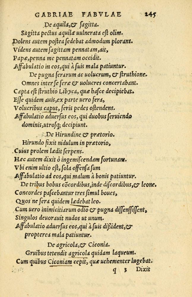 Scan 0249 of Aesopi Phrygis Fabellae Graece et Latine