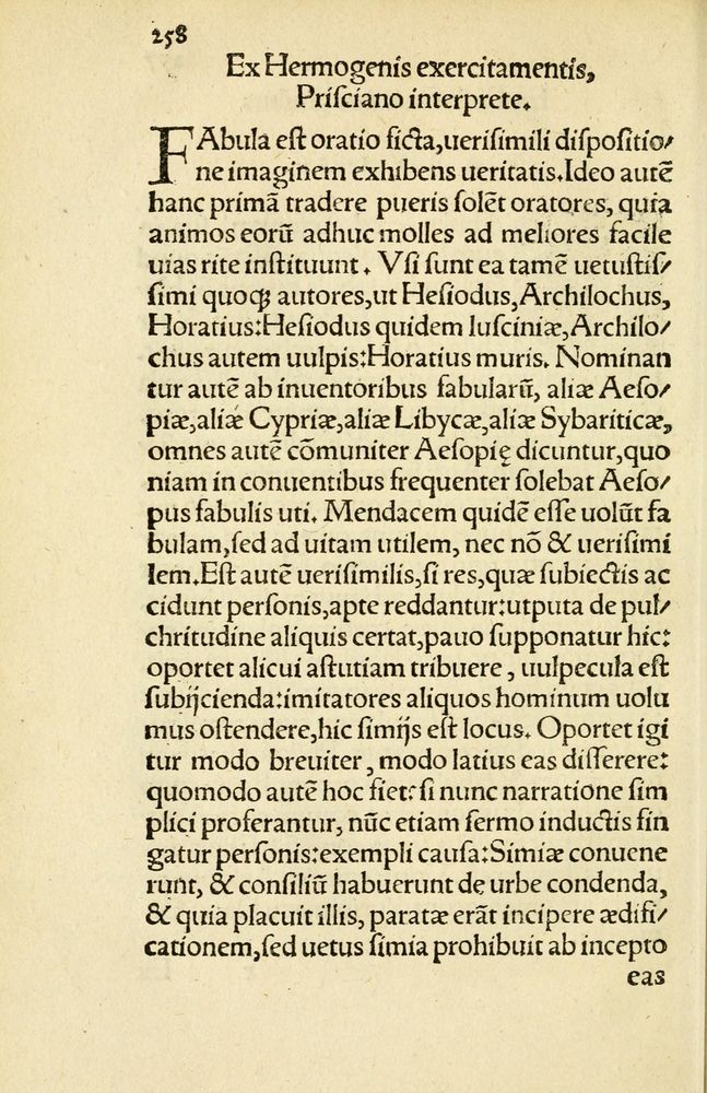 Scan 0262 of Aesopi Phrygis Fabellae Graece et Latine