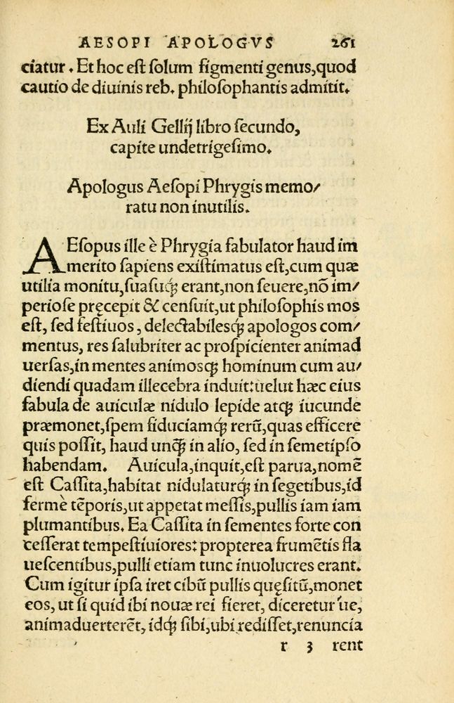 Scan 0265 of Aesopi Phrygis Fabellae Graece et Latine