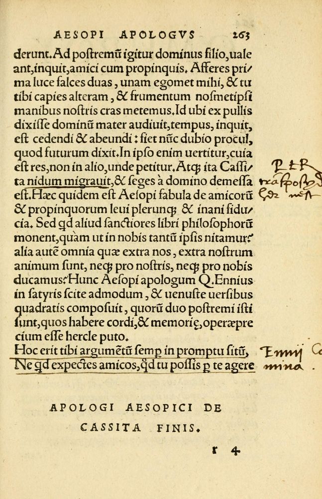 Scan 0267 of Aesopi Phrygis Fabellae Graece et Latine