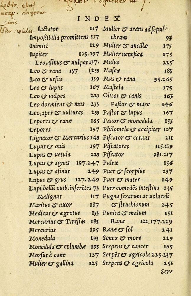 Scan 0370 of Aesopi Phrygis Fabellae Graece et Latine