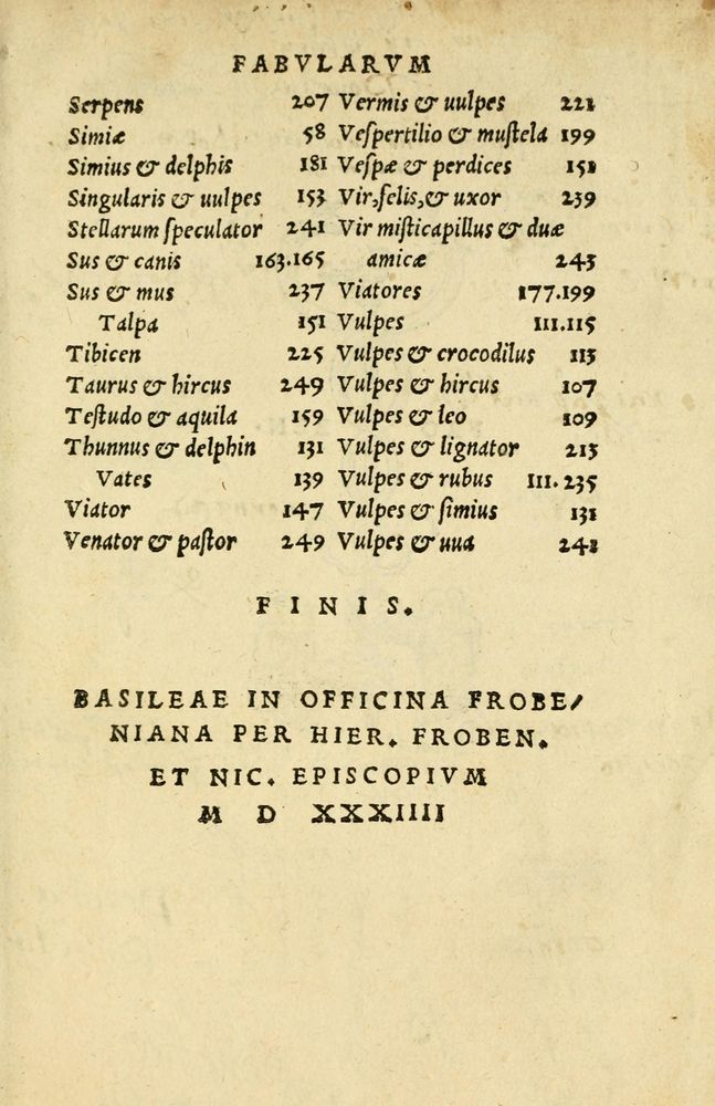 Scan 0371 of Aesopi Phrygis Fabellae Graece et Latine