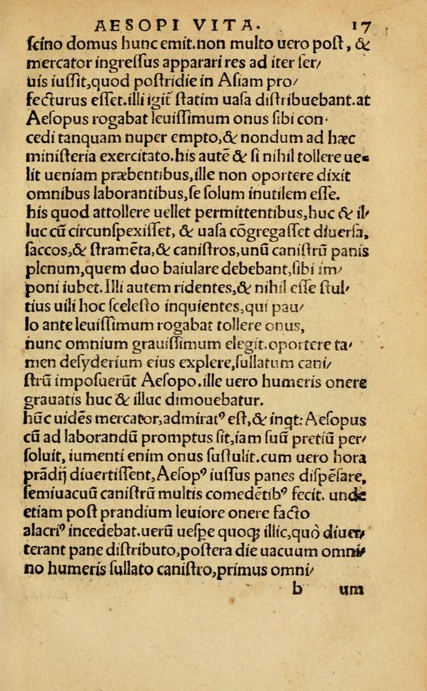 Scan 0023 of Aesopi Phrygis Fabellae Graece & Latine, cum alijs opusculis, quorum index proxima refertur pagella.