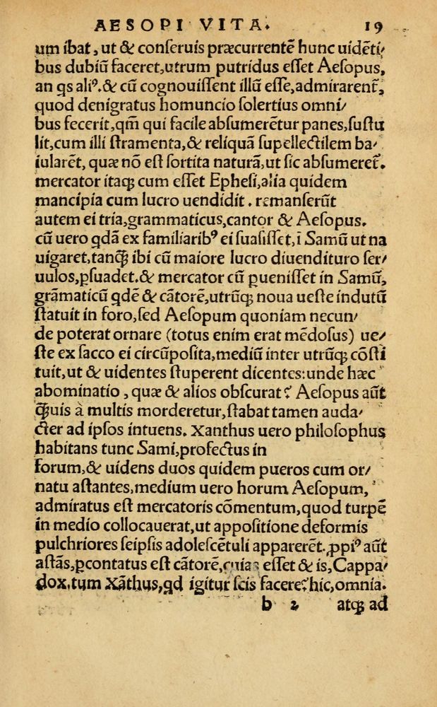 Scan 0025 of Aesopi Phrygis Fabellae Graece & Latine, cum alijs opusculis, quorum index proxima refertur pagella.