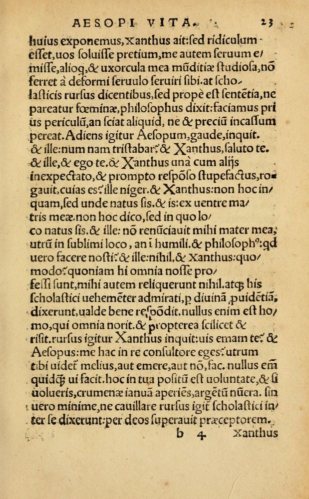 Scan 0029 of Aesopi Phrygis Fabellae Graece & Latine, cum alijs opusculis, quorum index proxima refertur pagella.